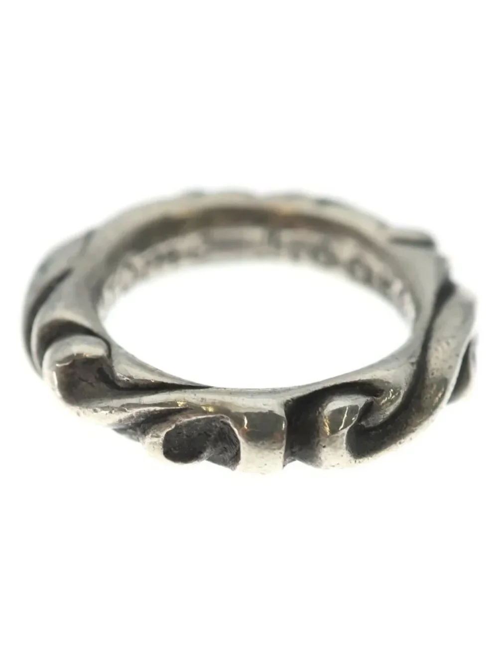 Chrome Hearts Scrl Band Scroll Ring Silver